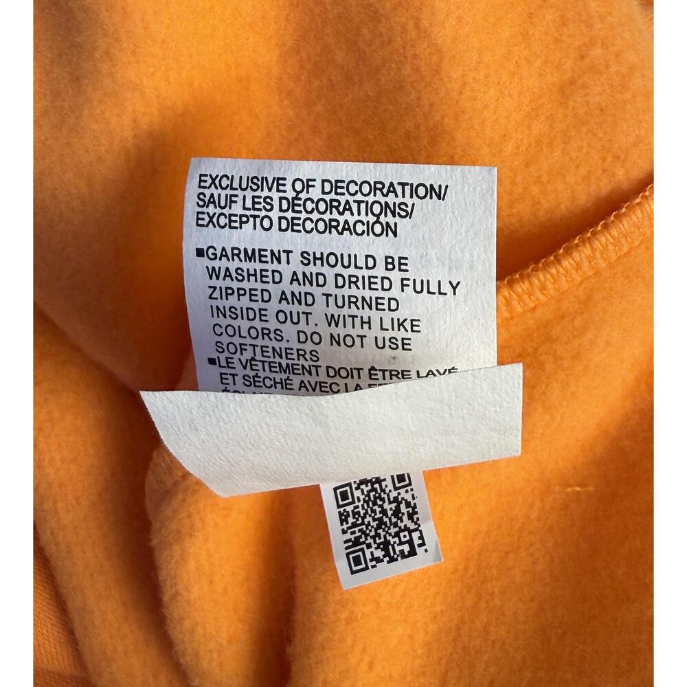 Under Armour Womens Orange Loose Drawstring Hood Long Sleeve Cropped ZipUp Hoodi - Picture 5 of 10